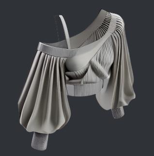 Off-Shoulder Ribbed Asymmetric Cropped Top