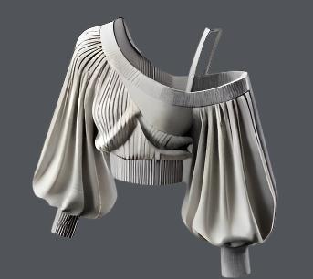 Off-Shoulder Ribbed Asymmetric Cropped Top